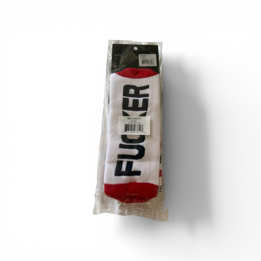 Arthur George White Socks with Red Accent - Picture 3 of 4